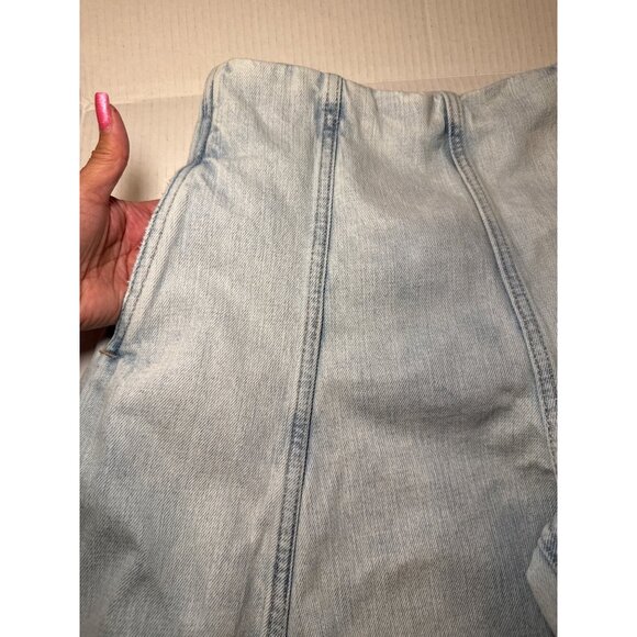Zara ZW Collection High Waisted Balloon Leg Light Wash Pockets Jeans Size 4 - Picture 9 of 16